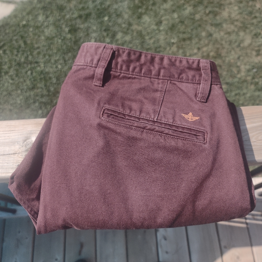 Dockers - Tapered Slim Fit Chinos - Men's 36x30 - Burgundy - Picture 5 of 10